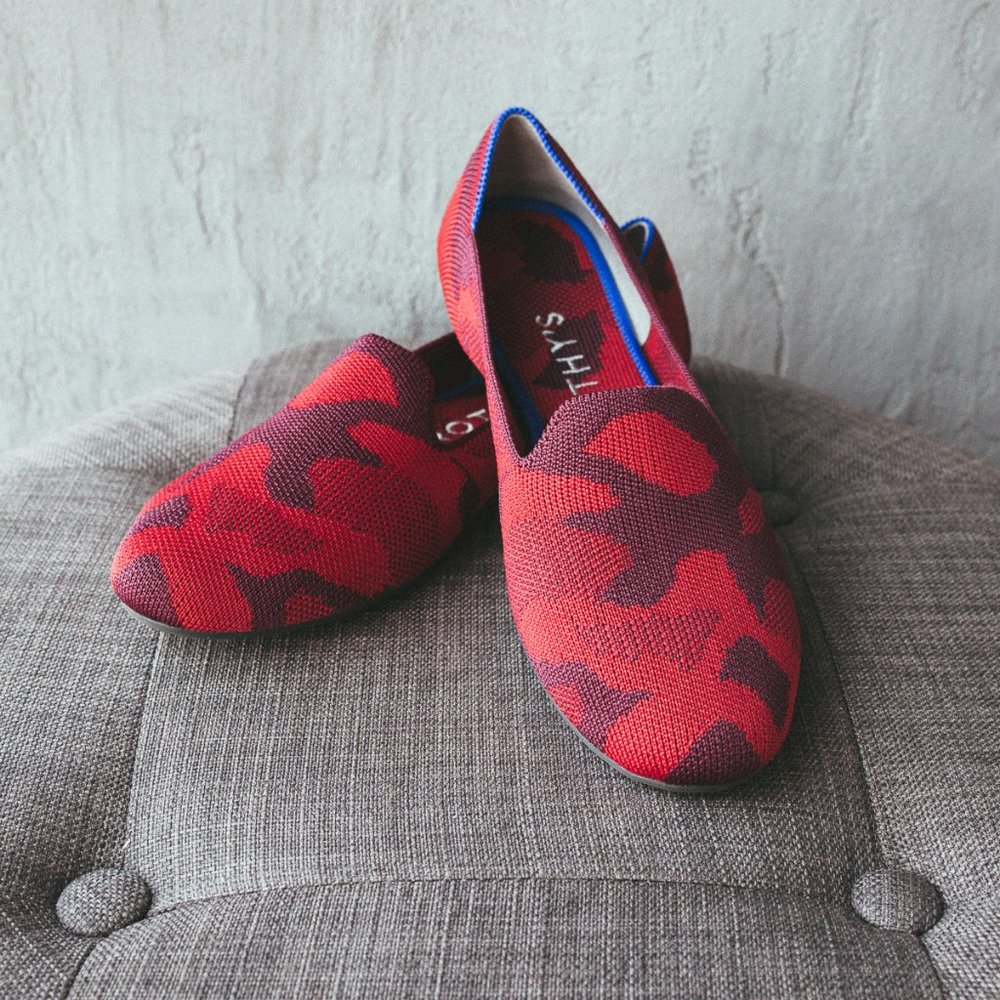 Rothy's Red Camo Loafer size 7